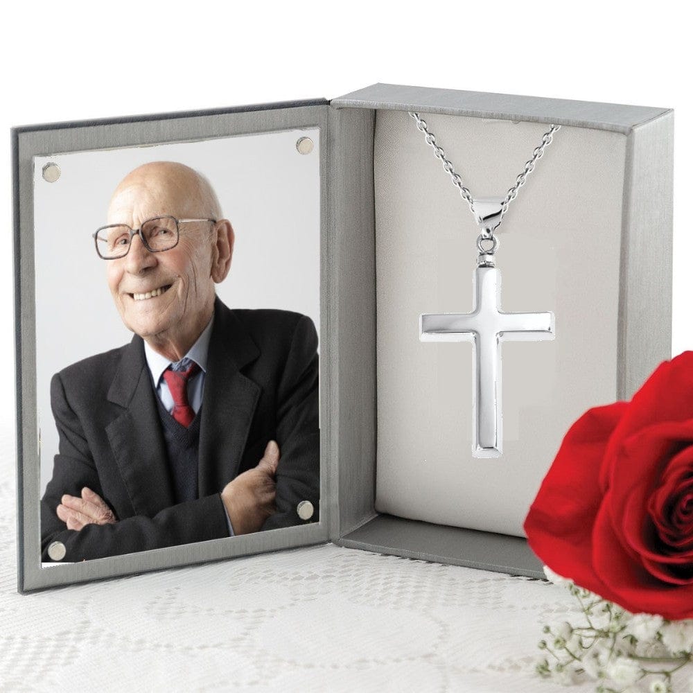 Cara Keepsakes Silver Pendant Urns Cross Pendant Urn