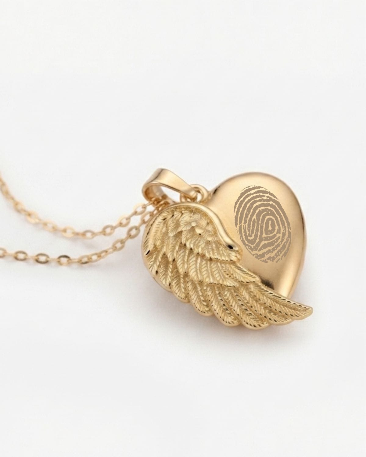 Cara Keepsakes Gold Pendant Urns Gold Angel Wing Pendant Urn (10K)