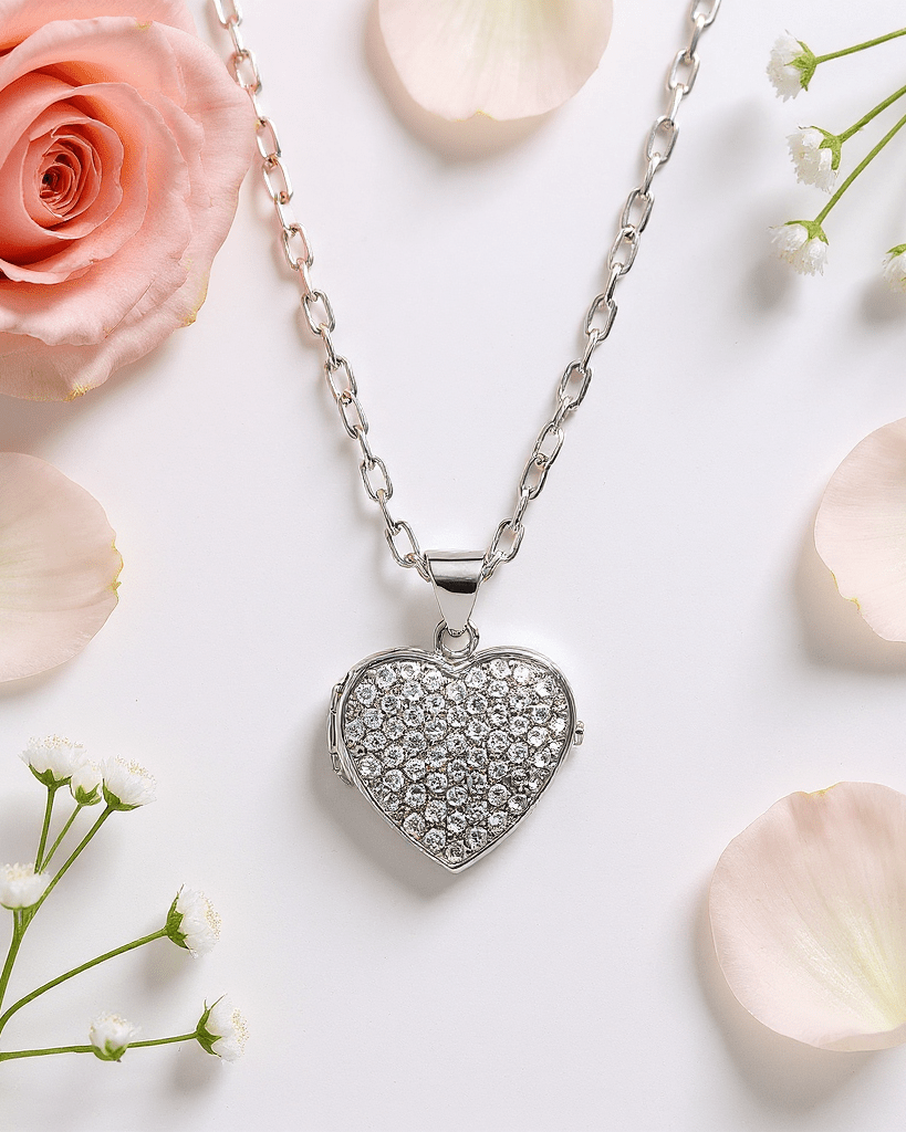 Cara Keepsakes Silver Locket Urns Eternal Light Locket Urn