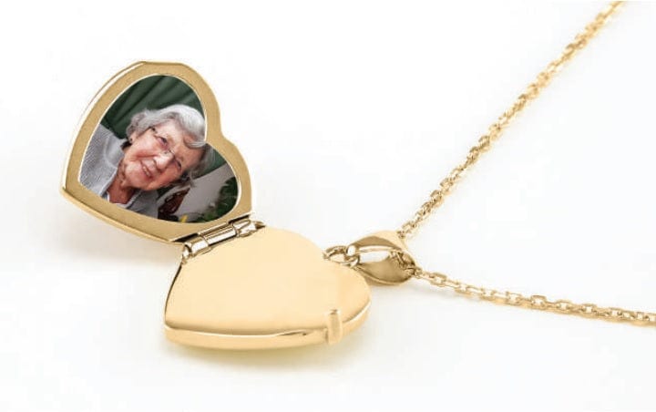 Cara Keepsakes Gold Locket Urns Gold Heart Locket Urn - Diamond Cut (10K)