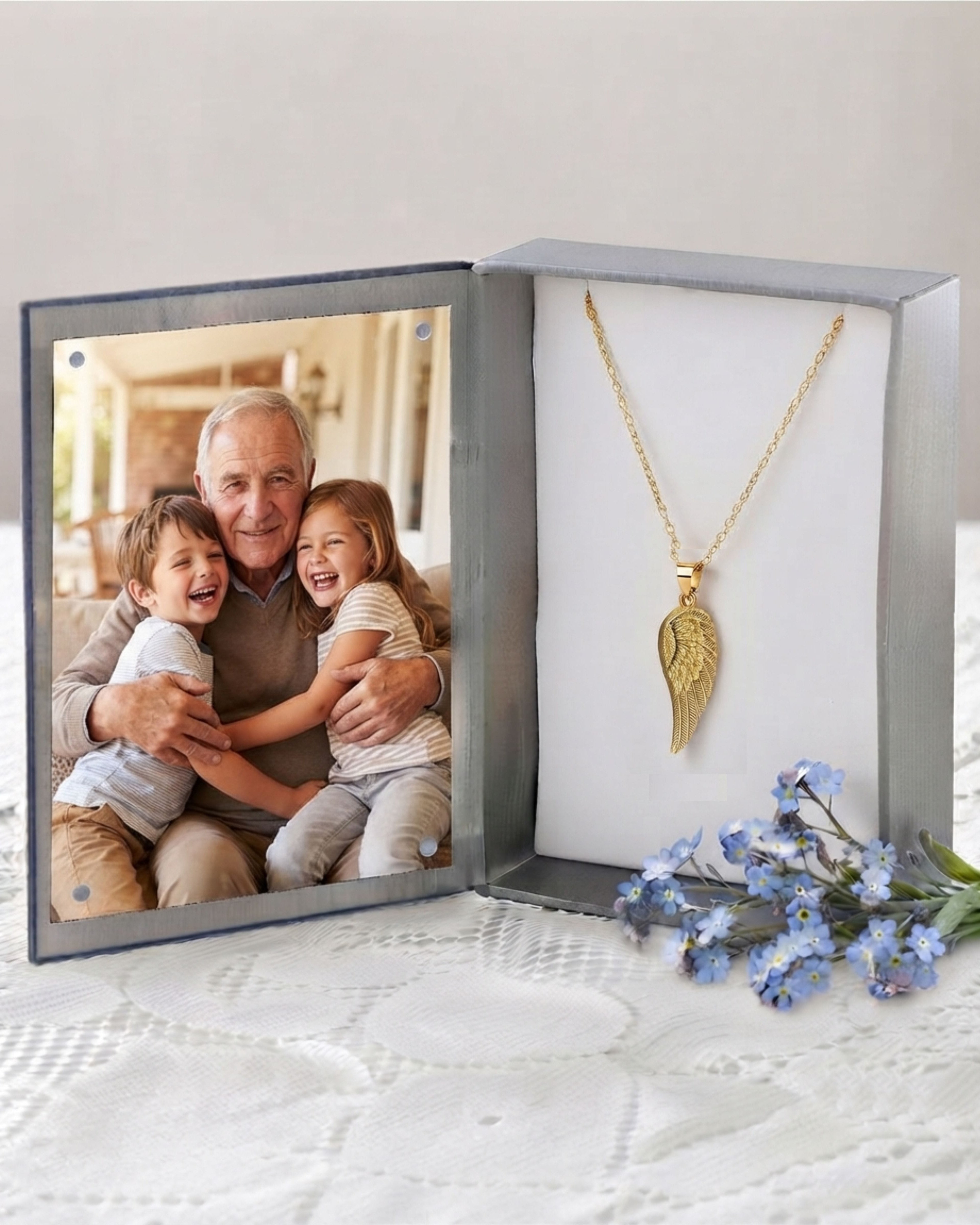 Cara Keepsakes Gold Pendant Urns Gold Guardian Angel Pendant Urn (10K)