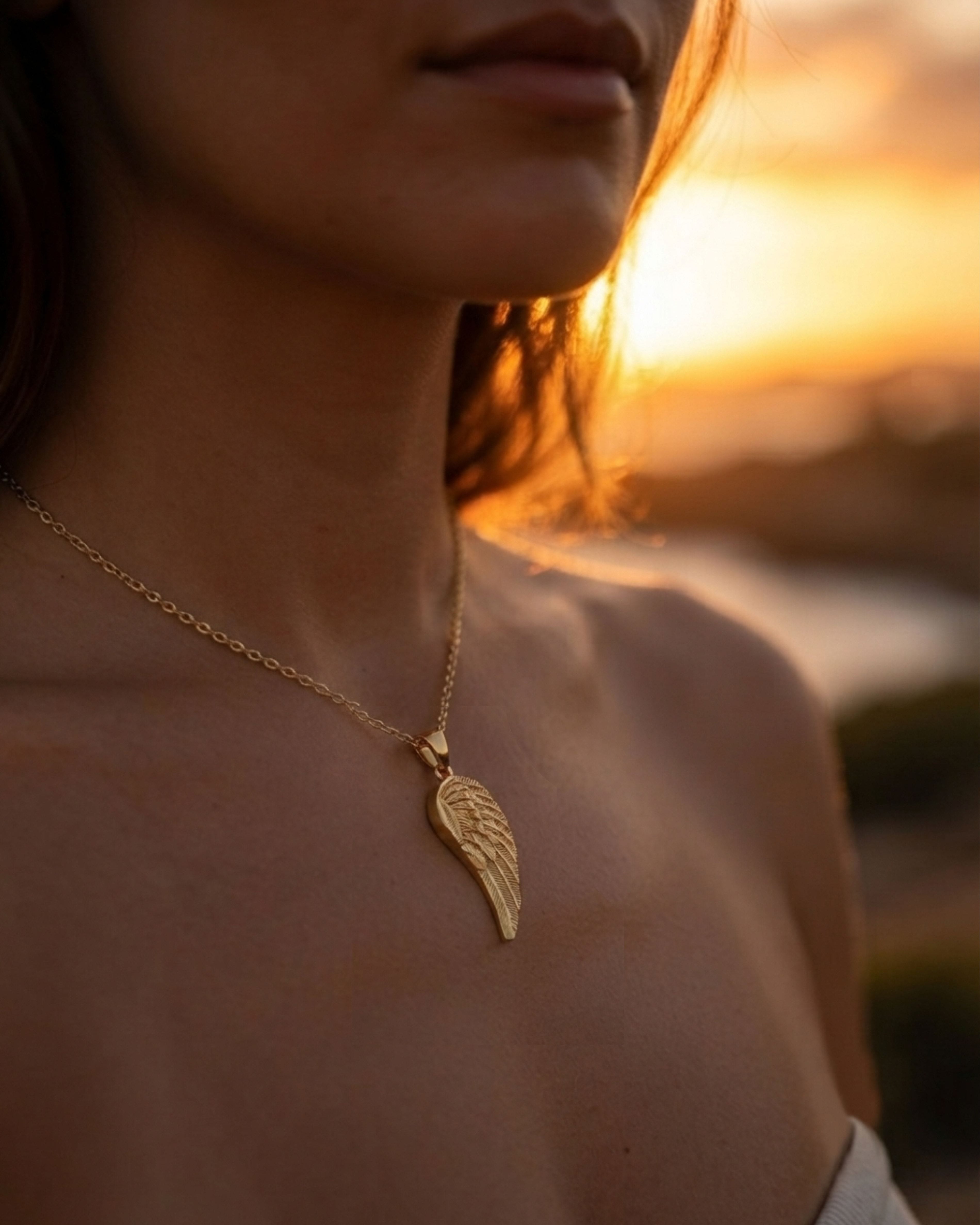 Cara Keepsakes Gold Pendant Urns Gold Guardian Angel Pendant Urn (10K)
