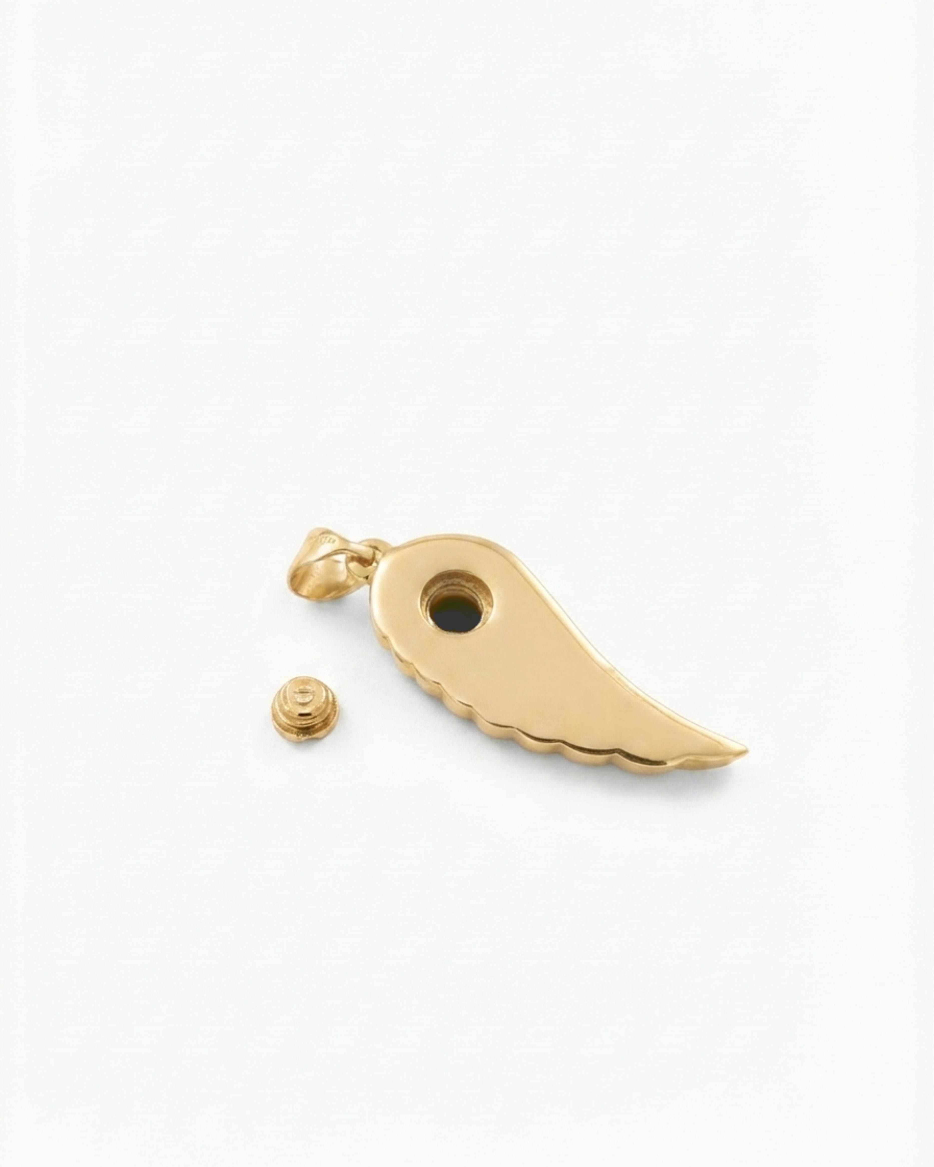 Cara Keepsakes Gold Pendant Urns Gold Guardian Angel Pendant Urn (10K)