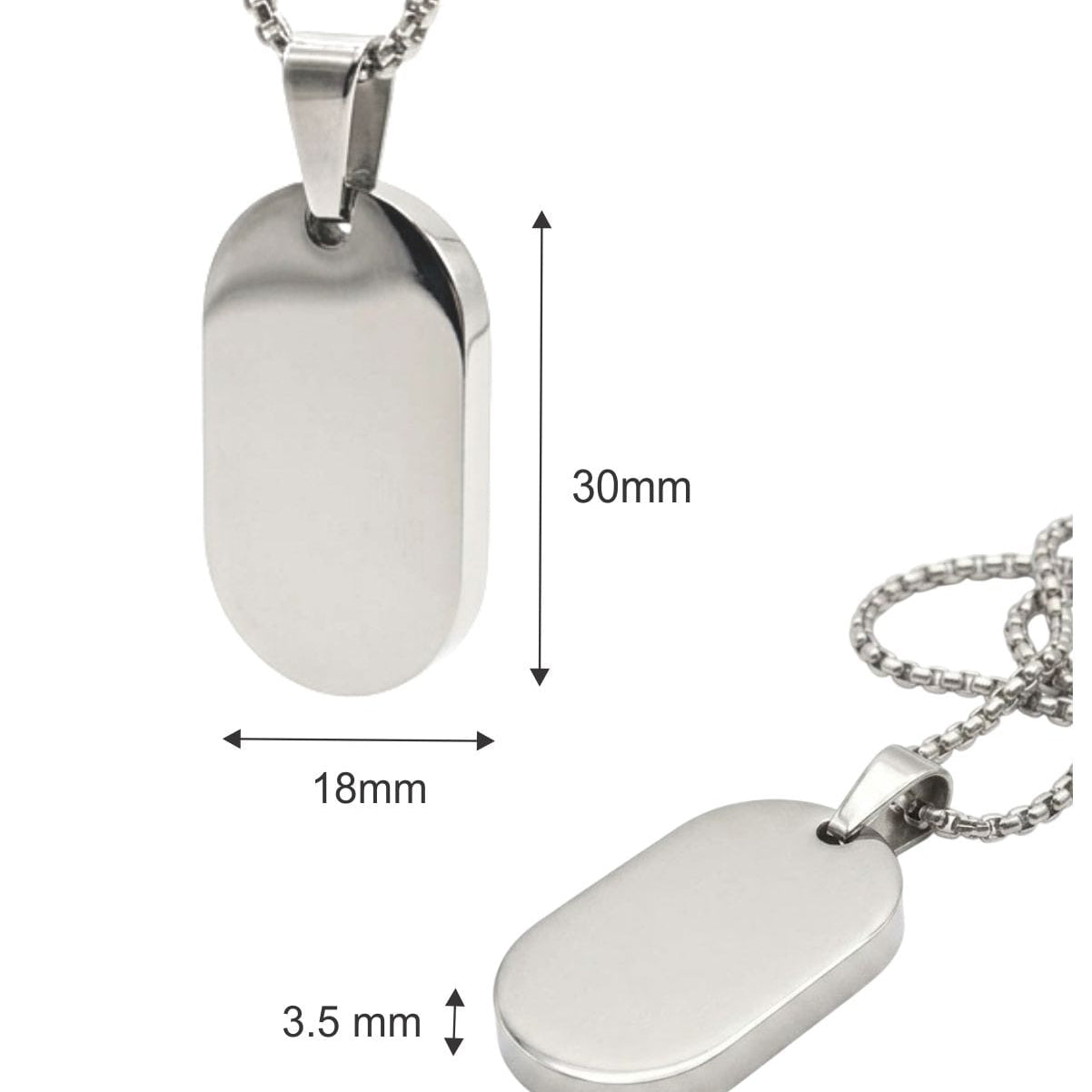 Cara Keepsakes Stainless Steel Stainless Steel Tag Pendant Urn