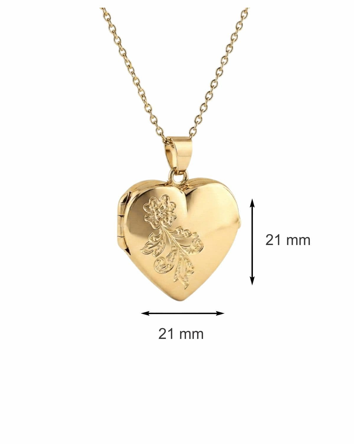 Cara Keepsakes Gold Locket Urns Gold 'Forget Me Not' Locket Urn (10K)
