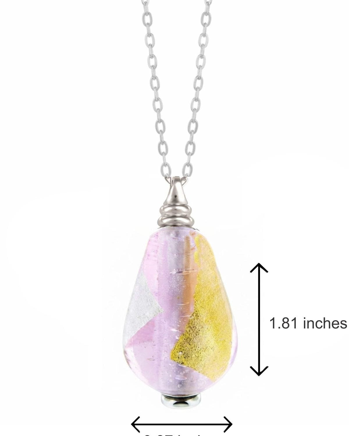 Cara Keepsakes Murano Glass Pendant Urns Murano Glass Pendant Urn - 'Loving Whispers' Drop