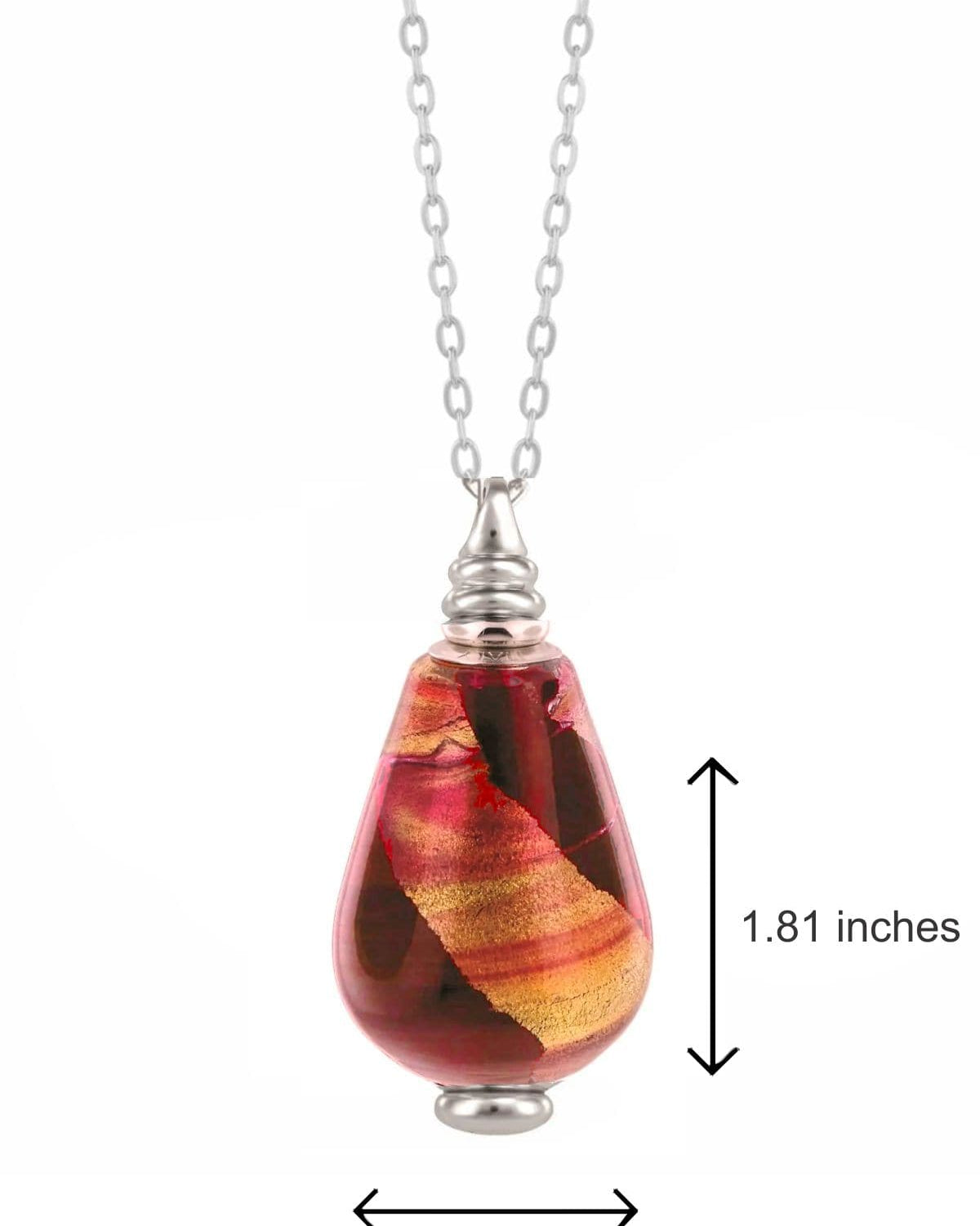 Cara Keepsakes Murano Glass Pendant Urns Murano Glass Pendant Urn - 'Beyond the Sunset' Drop