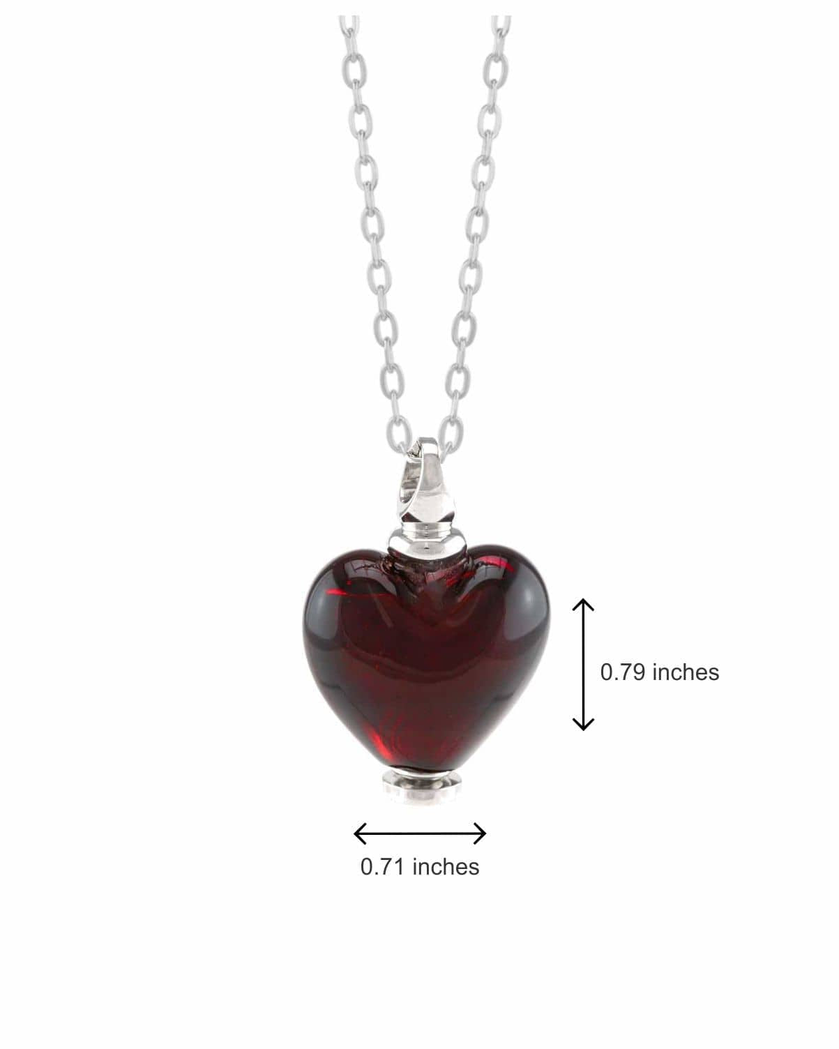 Cara Keepsakes Murano Glass Heart Urns Murano Glass Heart Urn - January