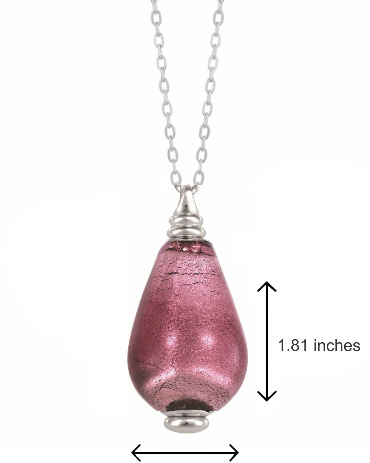 Cara Keepsakes Murano Glass Pendant Urns Murano Glass Pendant Urn - 'Orchid Mist'