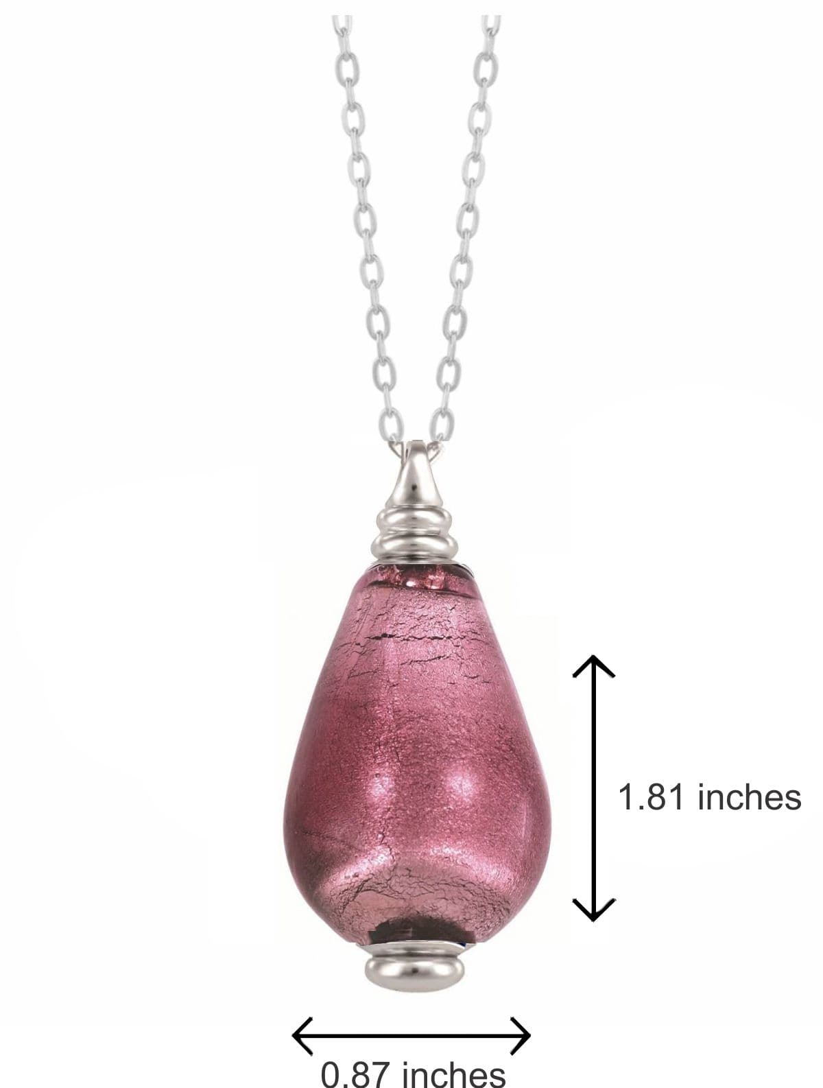 Cara Keepsakes Murano Glass Pendant Urns Murano Glass Pendant Urn - 'Orchid Mist'