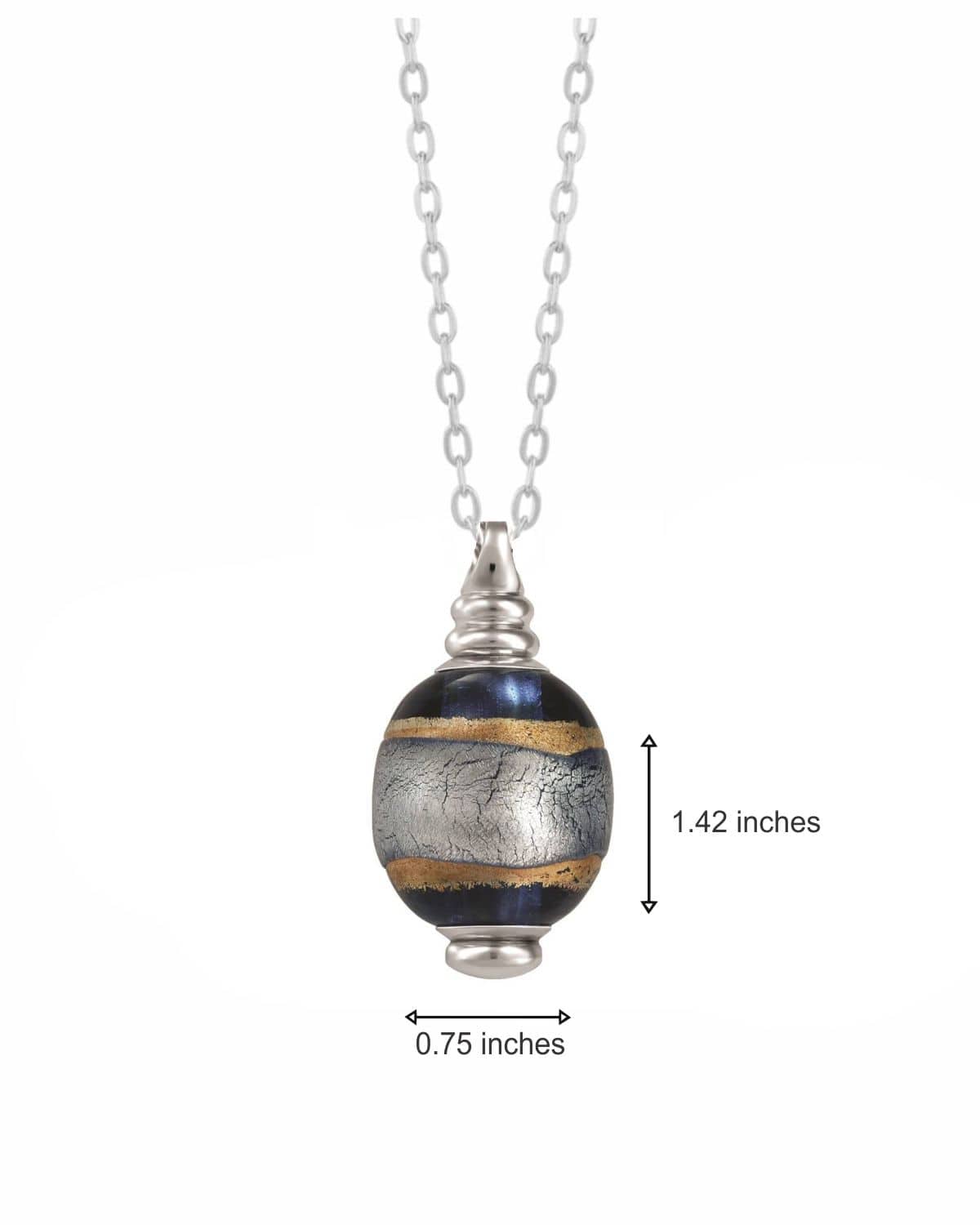 Cara Keepsakes Murano Glass Pendant Urns Murano Glass Pendant Urn - 'Serenity' Olive