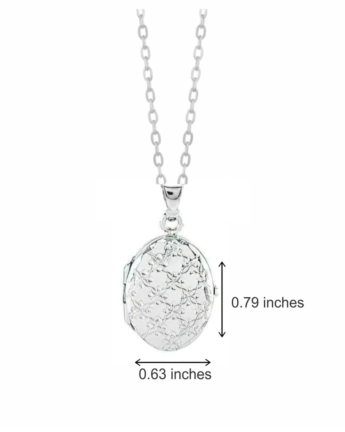 Cara Keepsakes Silver Locket Urns Oval Locket Urn - Diamond Cut