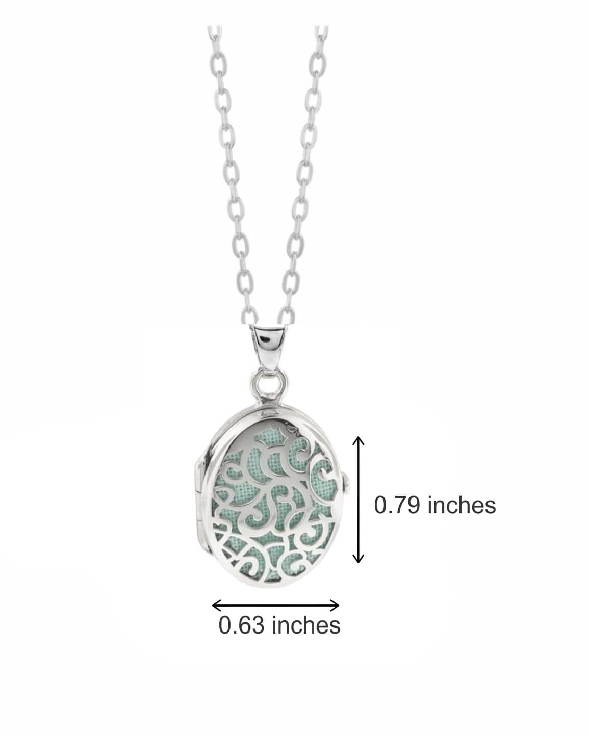 Cara Keepsakes Silver Locket Urns Silver Filigree Oval Locket Urn