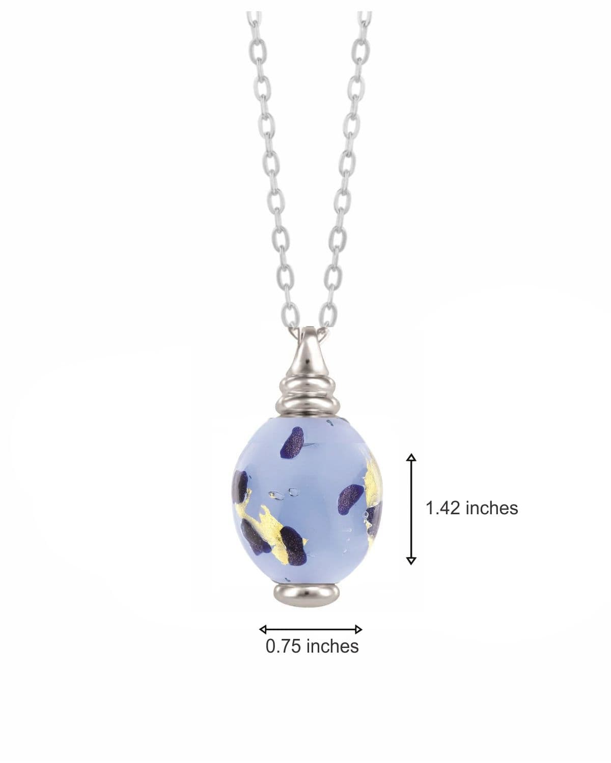 Cara Keepsakes Murano Glass Pendant Urns Murano Glass Pendant - 'Ocean Mist' Olive