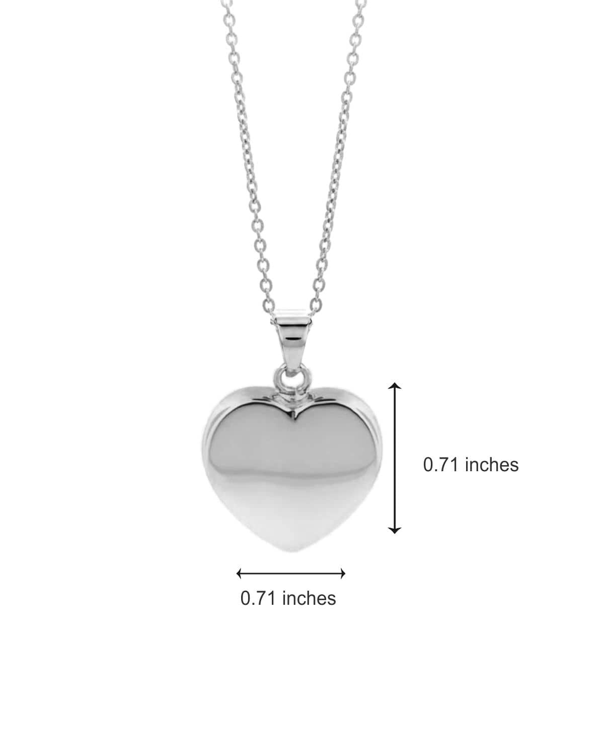 Cara Keepsakes Silver Pendant Urns Silver Heart Pendant Urn