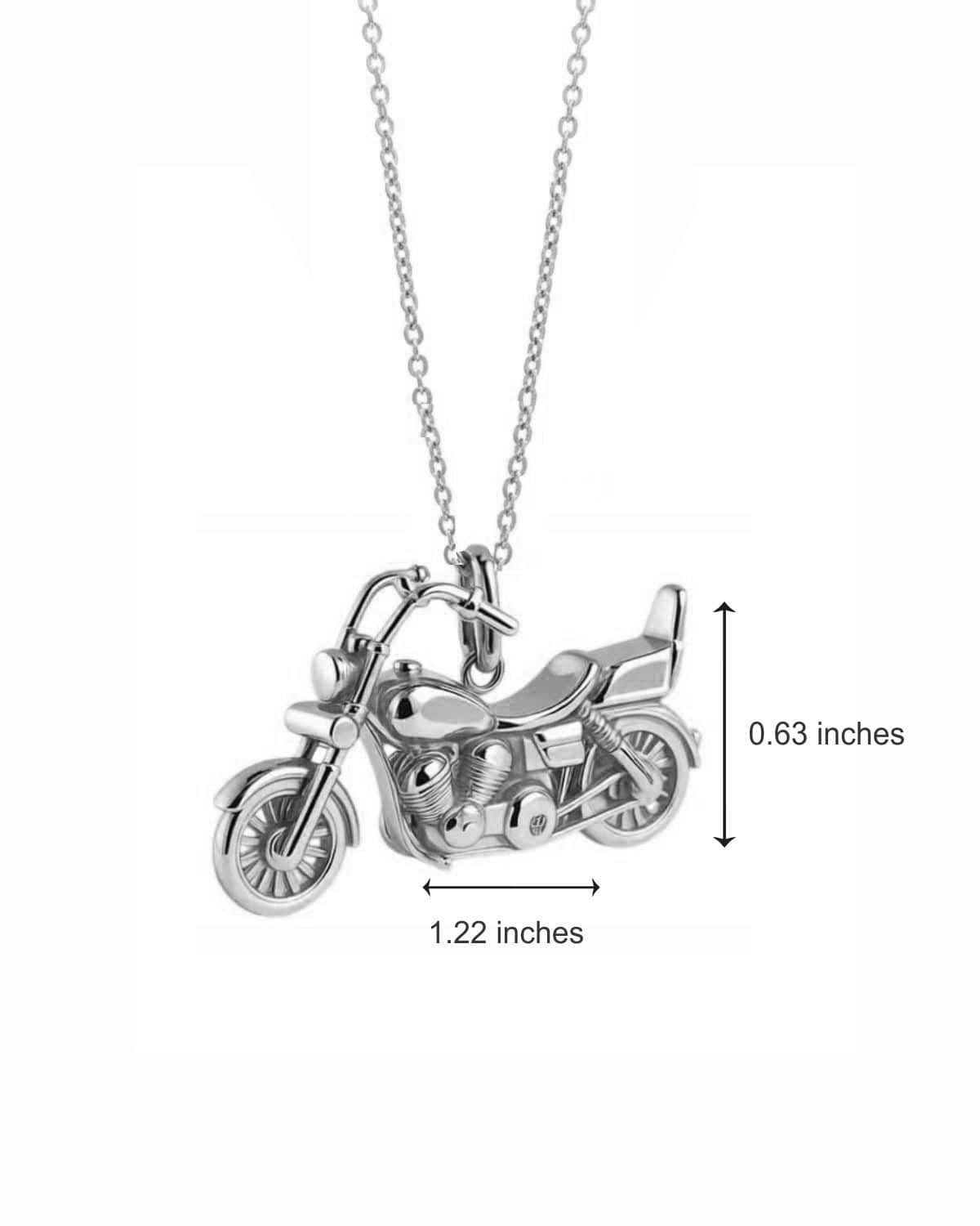 Cara Keepsakes Silver Pendant Urns Motorcycle Pendant Urn