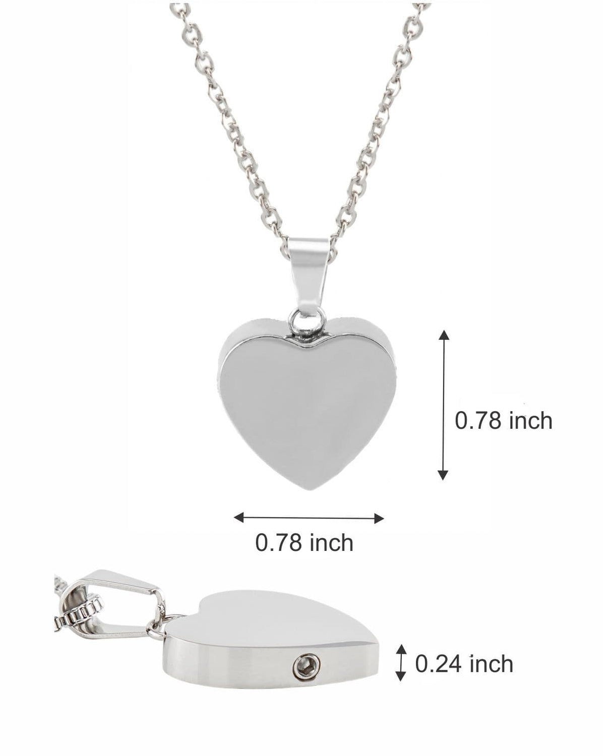 Cara Keepsakes Stainless Steel Stainless Steel Heart Pendant Urn