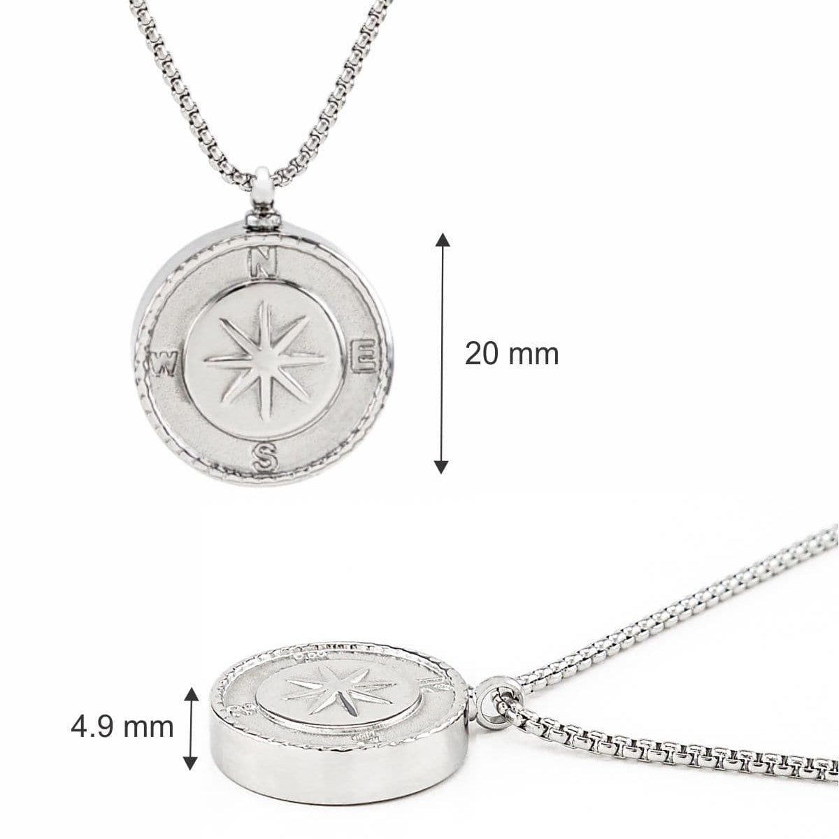 Cara Keepsakes Stainless Steel Large Large Stainless Steel Compass Urn