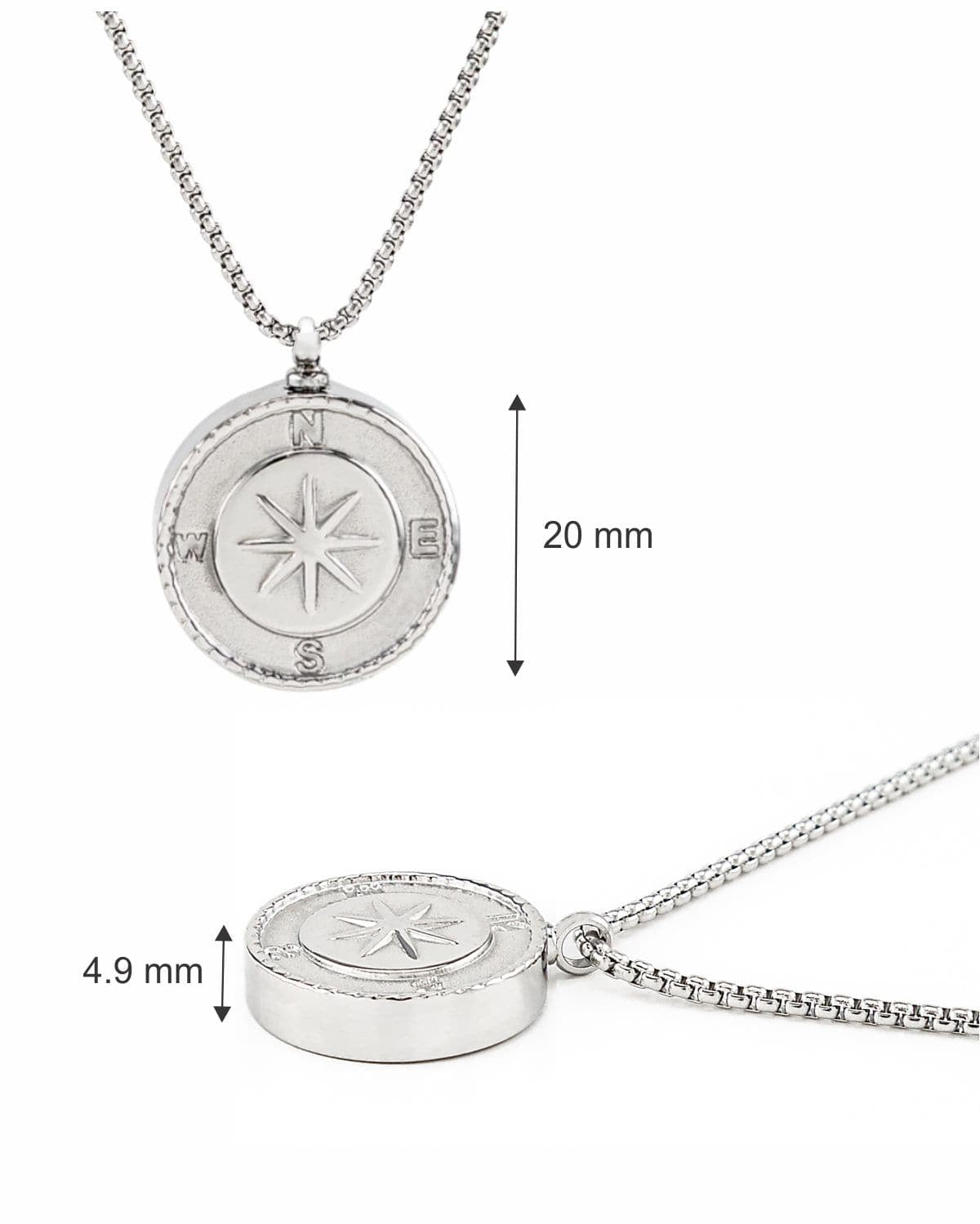 Cara Keepsakes Stainless Steel Large Large Stainless Steel Compass Urn