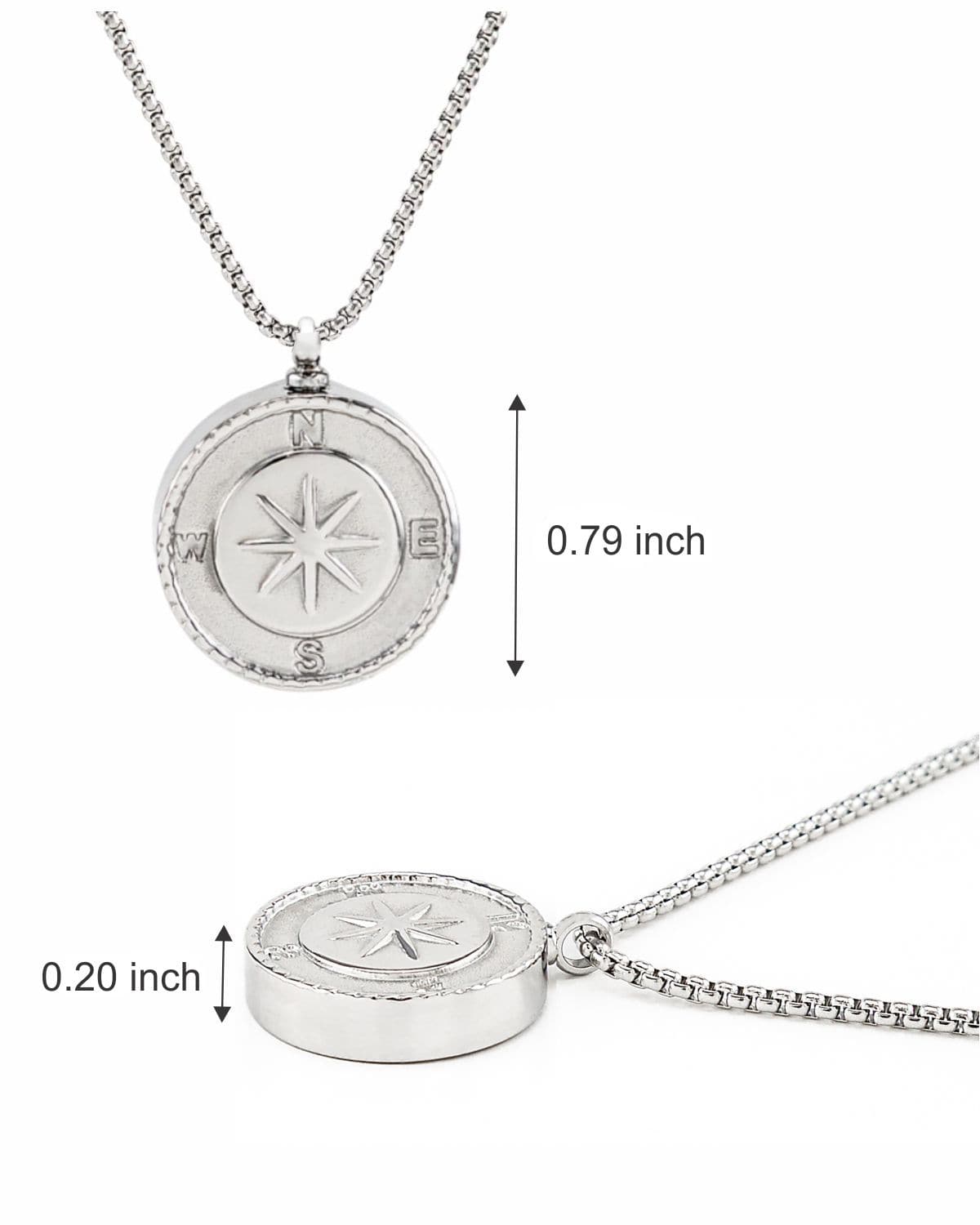Cara Keepsakes Stainless Steel Large Stainless Steel Compass Urn