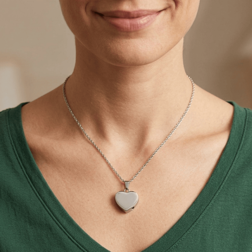 Cara Keepsakes Stainless Steel Stainless Steel Heart Pendant Urn