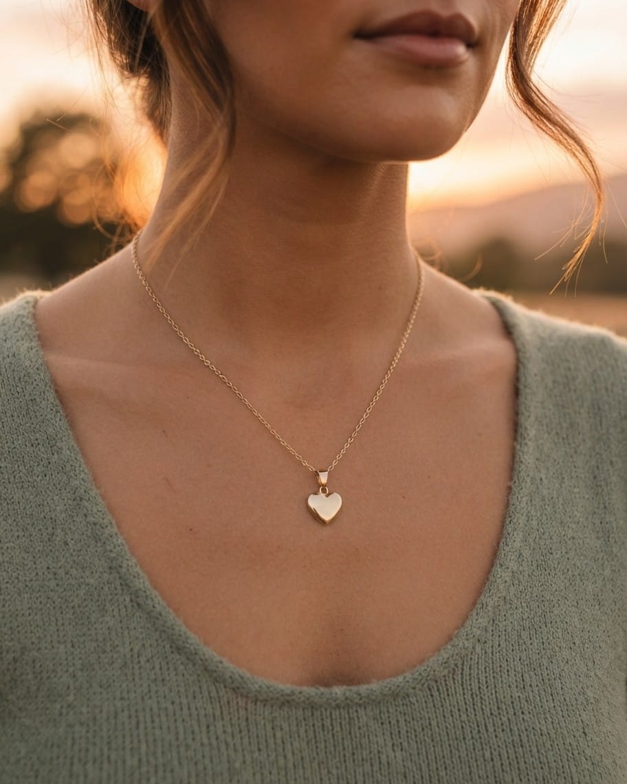 Cara Keepsakes Gold Pendant Urns Small Gold Heart Pendant Urn (10K)
