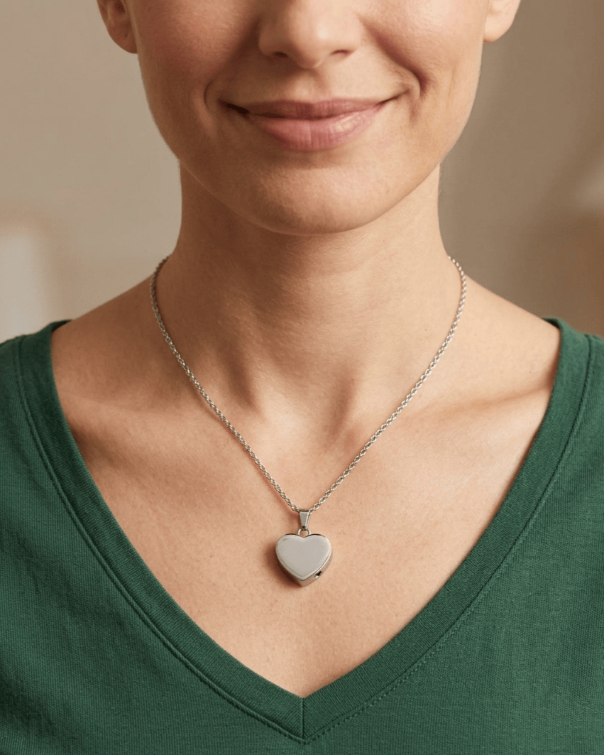 Cara Keepsakes Stainless Steel Stainless Steel Heart Pendant Urn