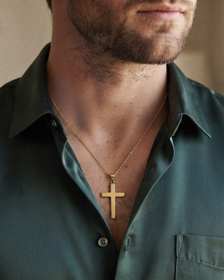 Cara Keepsakes Gold Pendant Urns Gold Cross Pendant Urn (10K)