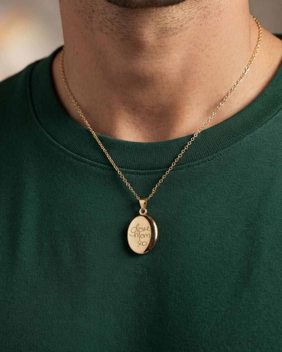 Cara Keepsakes Gold Pendant Urns Gold Oval Pendant Urn (10K)