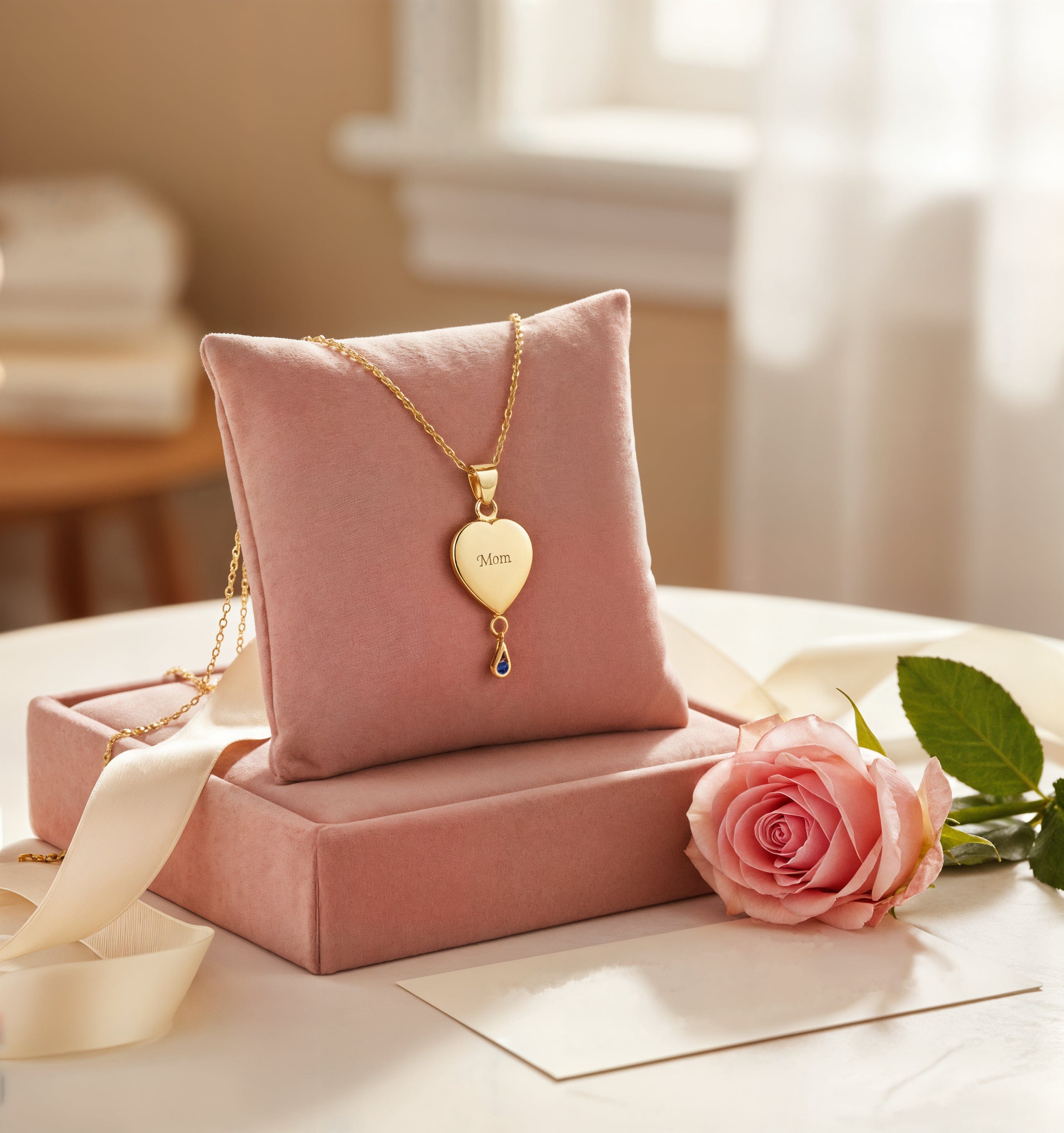 Cara Keepsakes Gold Pendant Urns Birthstone Heart Pendant Urn (10K)