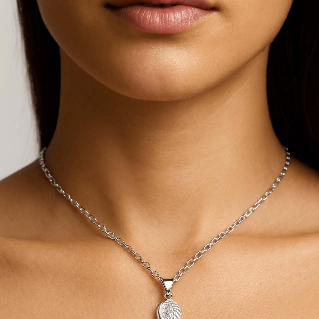Cara Keepsakes Silver Pendant Urns Silver Guardian Angel Pendant Urn