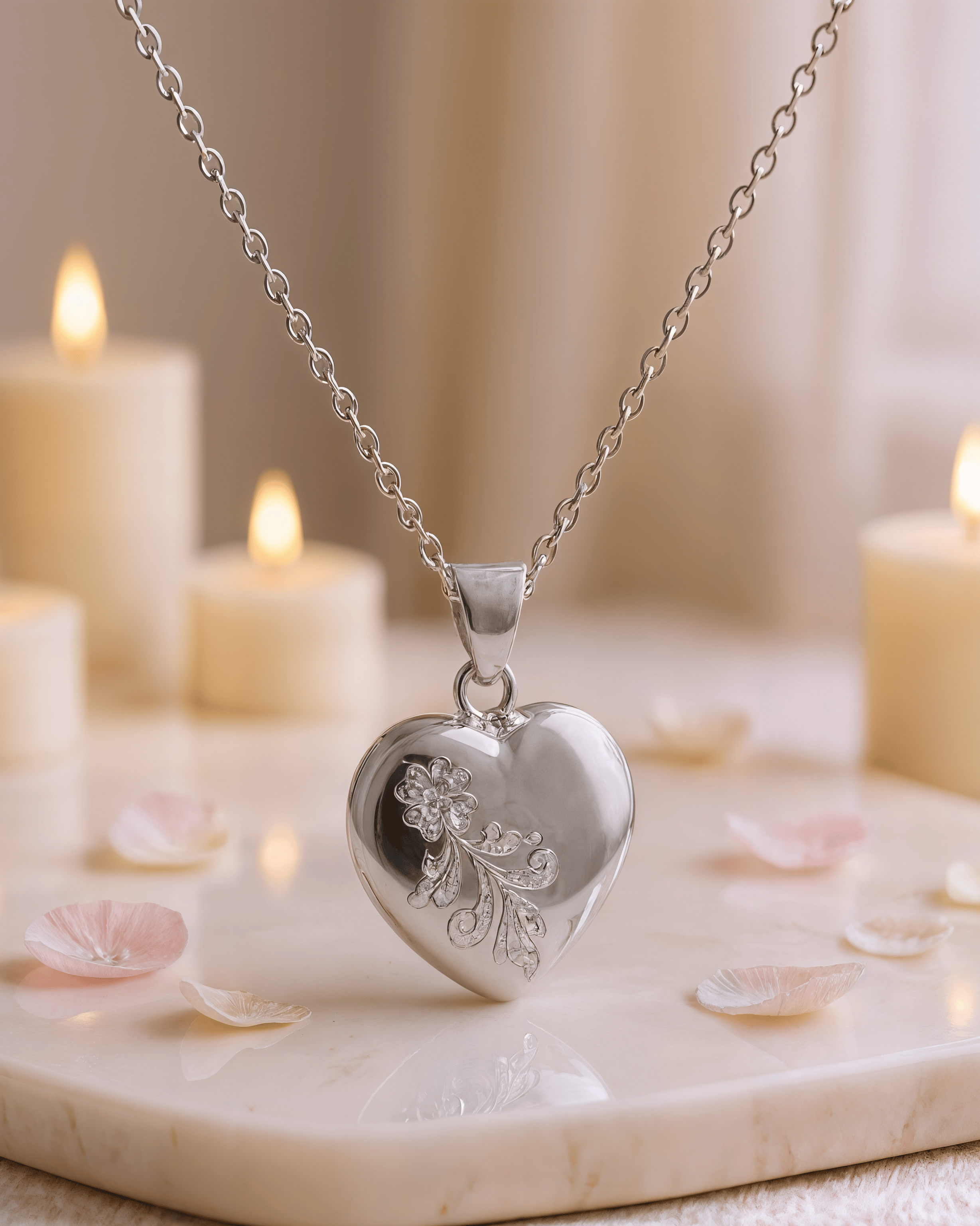 Cara Keepsakes Silver Pendant Urns 'Forget Me Not' Pendant Urn