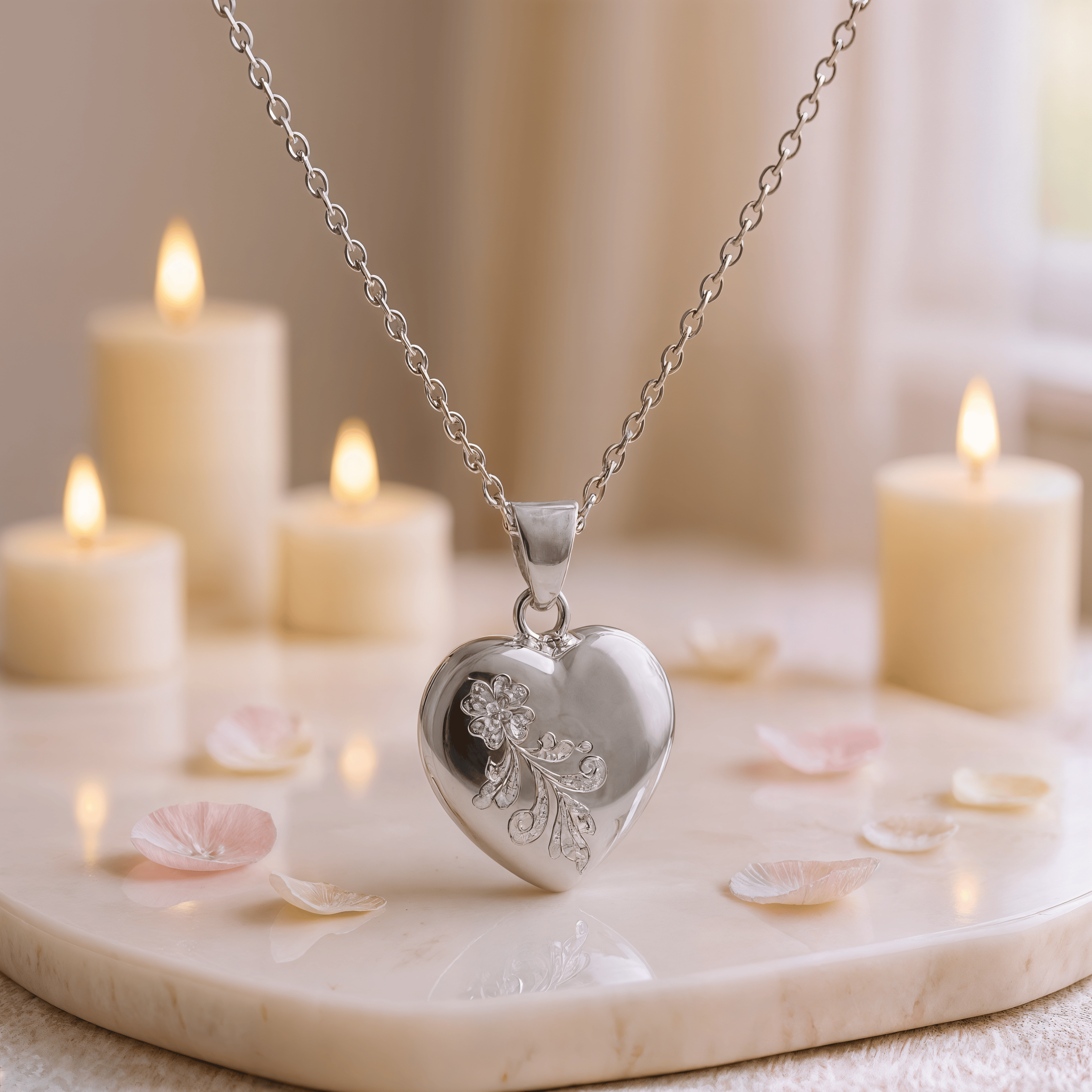 Cara Keepsakes Silver Pendant Urns 'Forget Me Not' Pendant Urn