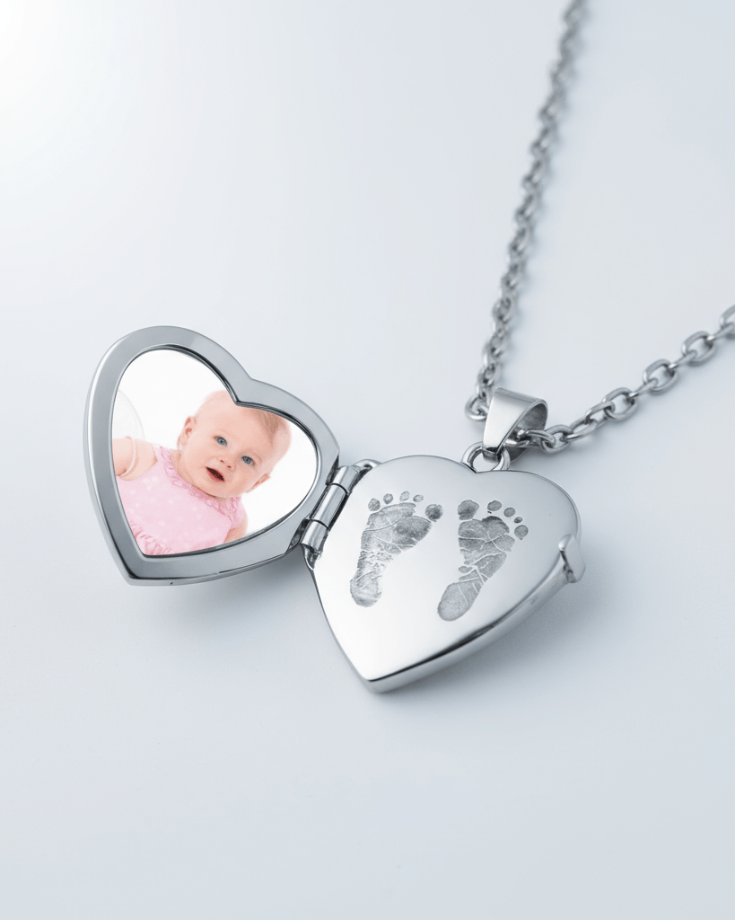 Cara Keepsakes Silver Locket Urns Angel Heart Locket Urn