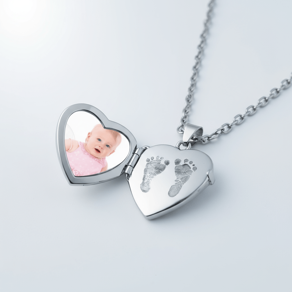 Cara Keepsakes Silver Locket Urns Angel Heart Locket Urn