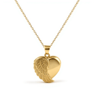 Cara Keepsakes Gold Pendant Urns Gold Angel Wing Pendant Urn (10K)