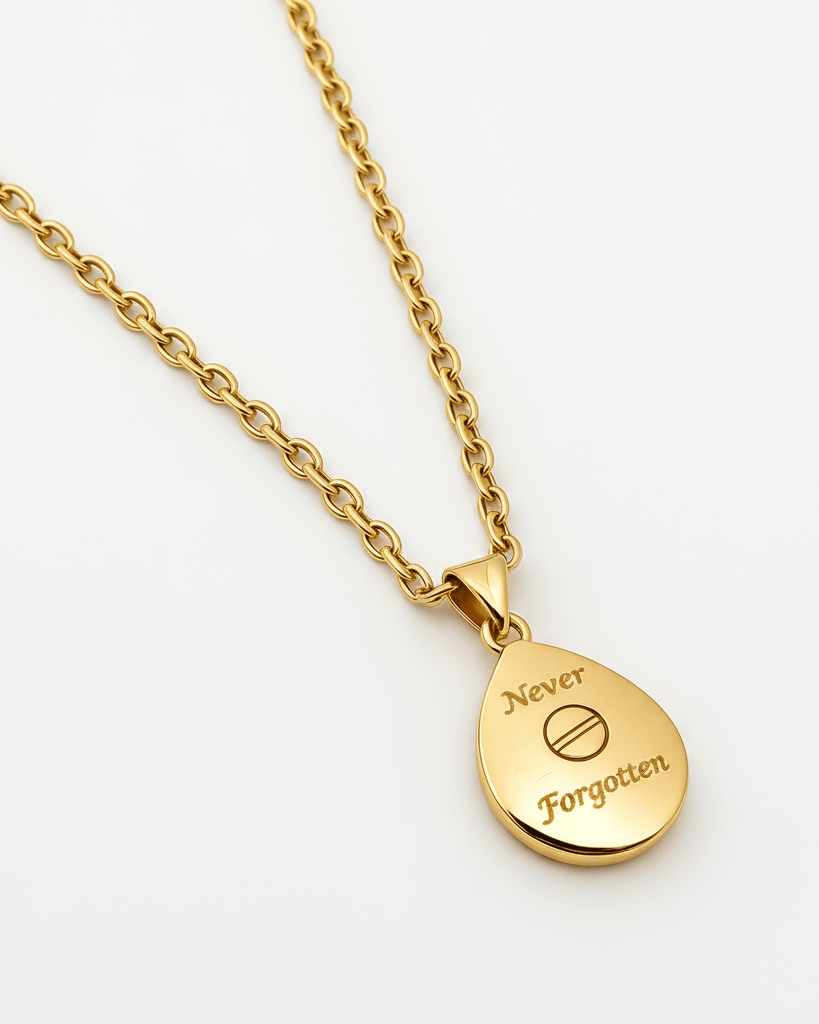 Cara Keepsakes Gold Pendant Urns Gold Teardrop Pendant Urn (10K)