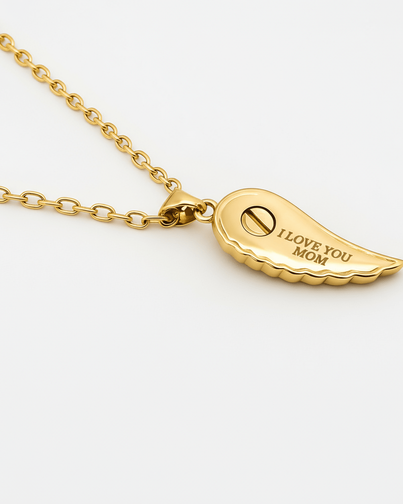 Cara Keepsakes Gold Pendant Urns Gold Guardian Angel Pendant Urn (10K)