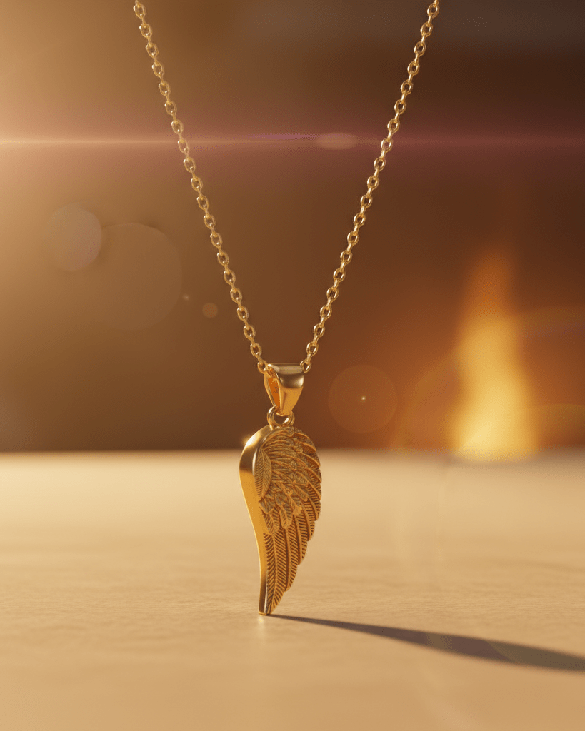 Cara Keepsakes Gold Pendant Urns Gold Guardian Angel Pendant Urn (10K)