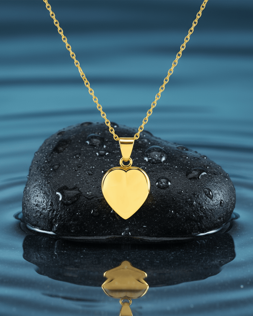 Cara Keepsakes Gold Pendant Urns Small Gold Heart Pendant Urn (10K)
