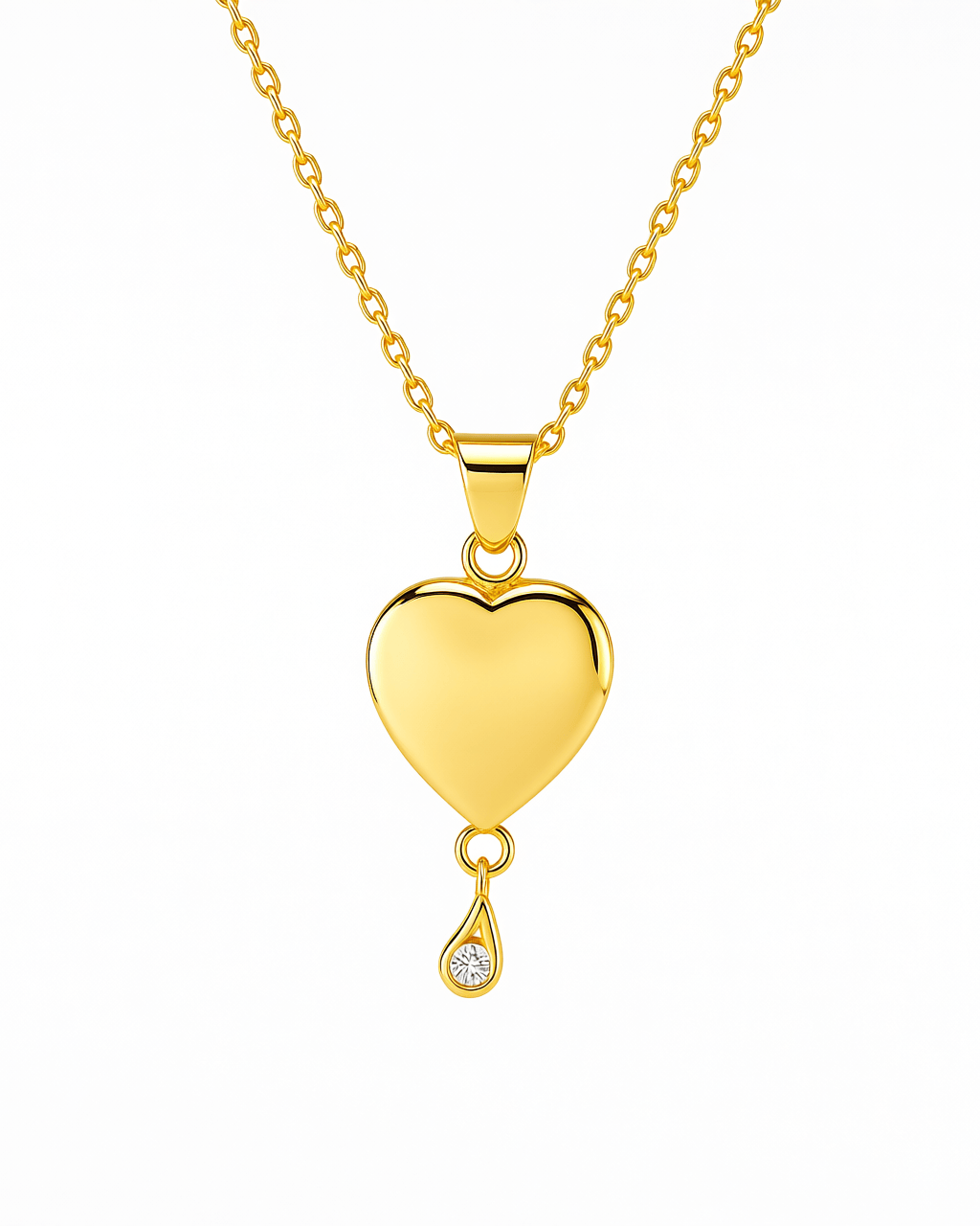 Cara Keepsakes Gold Pendant Urns Birthstone Heart Pendant Urn (10K)