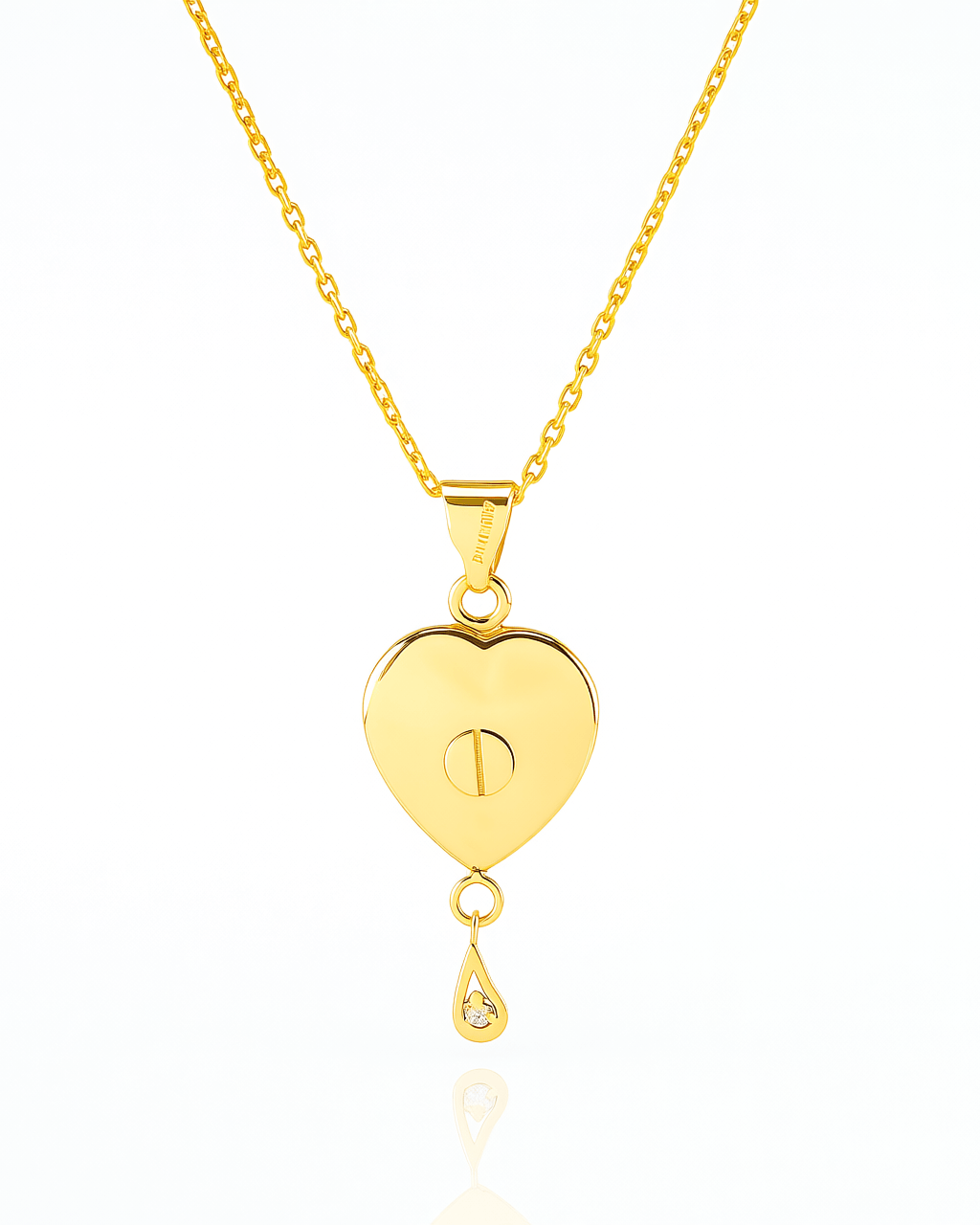 Cara Keepsakes Gold Pendant Urns Birthstone Heart Pendant Urn (10K)