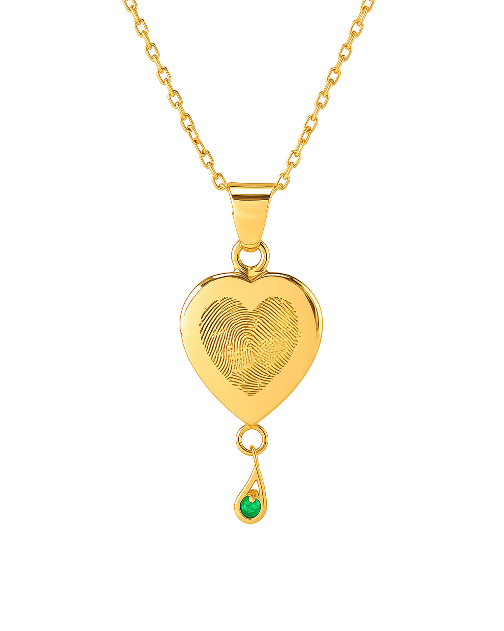 Cara Keepsakes Gold Pendant Urns Birthstone Heart Pendant Urn (10K)