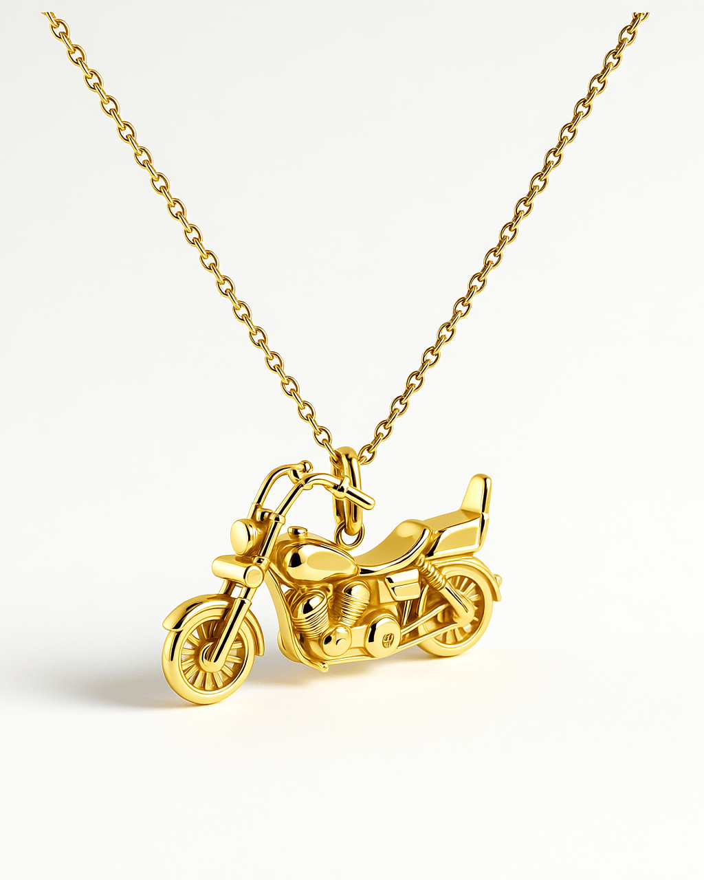 Cara Keepsakes Gold Pendant Urns Gold Motorcycle Pendant Urn (10K)
