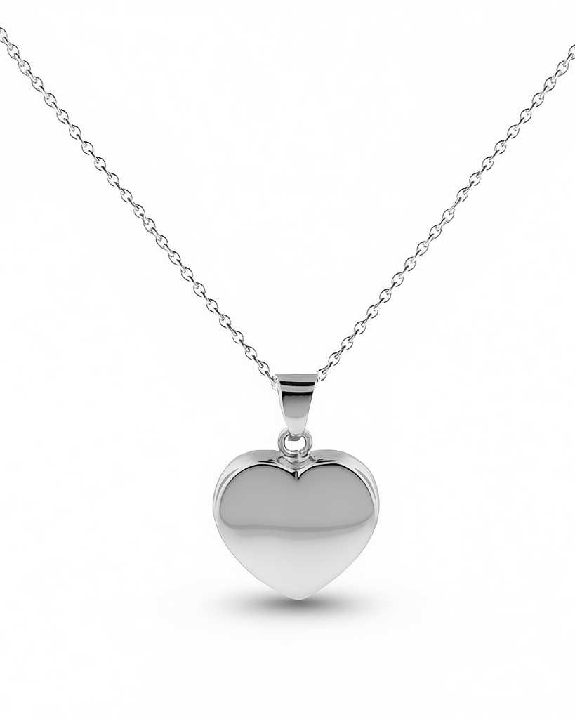 Cara Keepsakes Silver Pendant Urns Silver Heart Pendant Urn