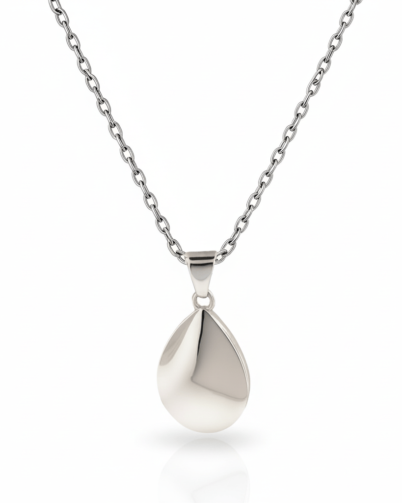 Cara Keepsakes Silver Pendant Urns Silver Teardrop Pendant Urn