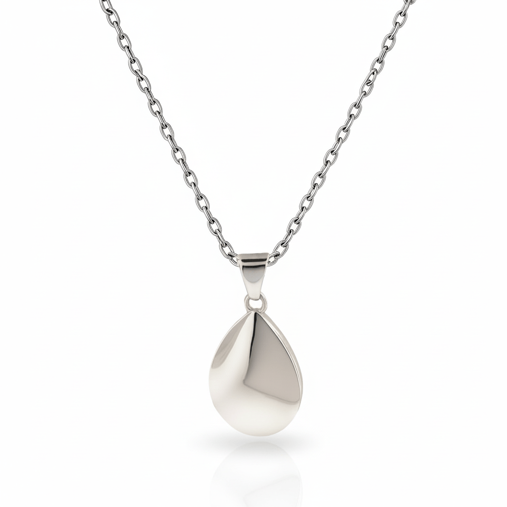 Cara Keepsakes Silver Pendant Urns Silver Teardrop Pendant Urn