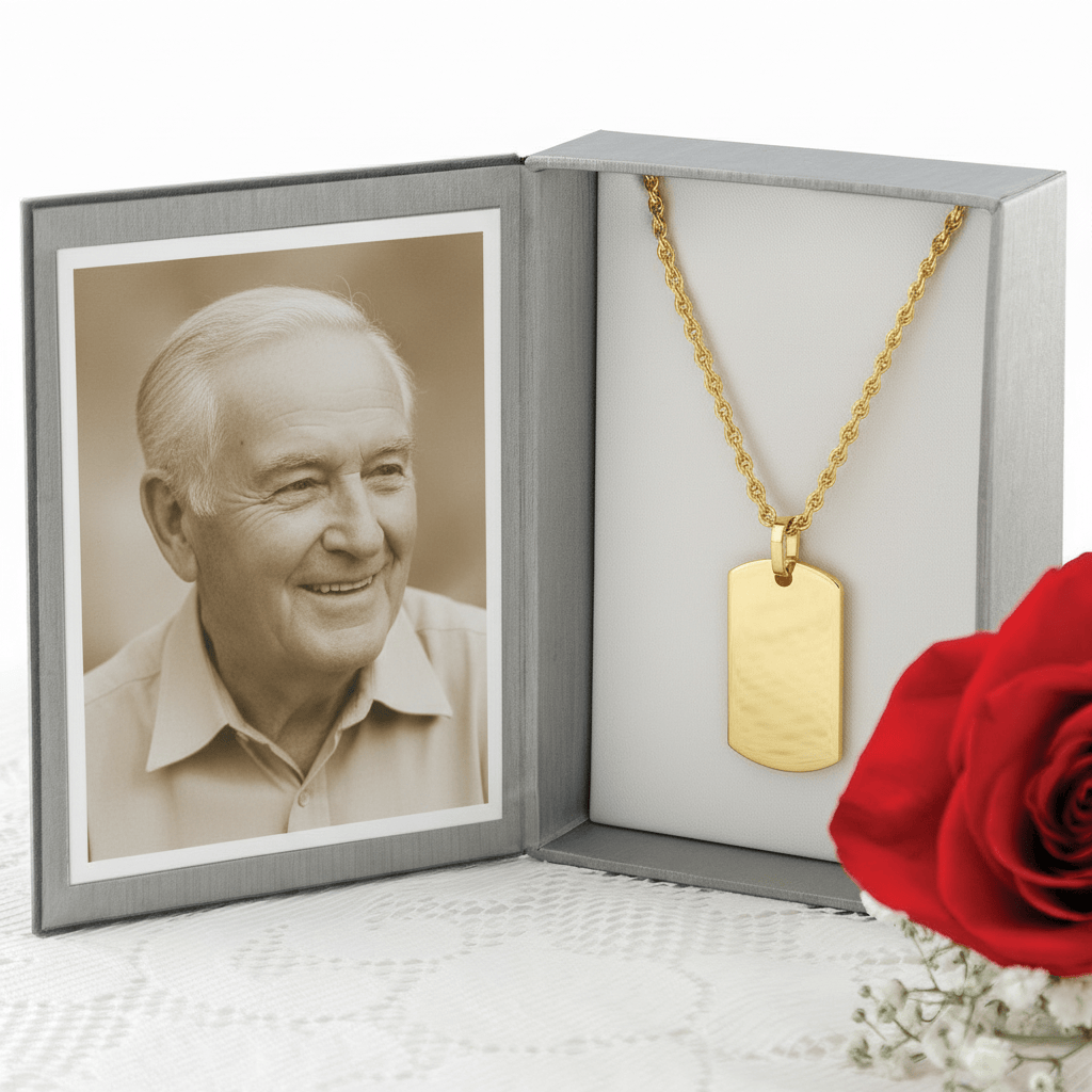 Cara Keepsakes Stainless Steel Gold Tag Pendant Urn