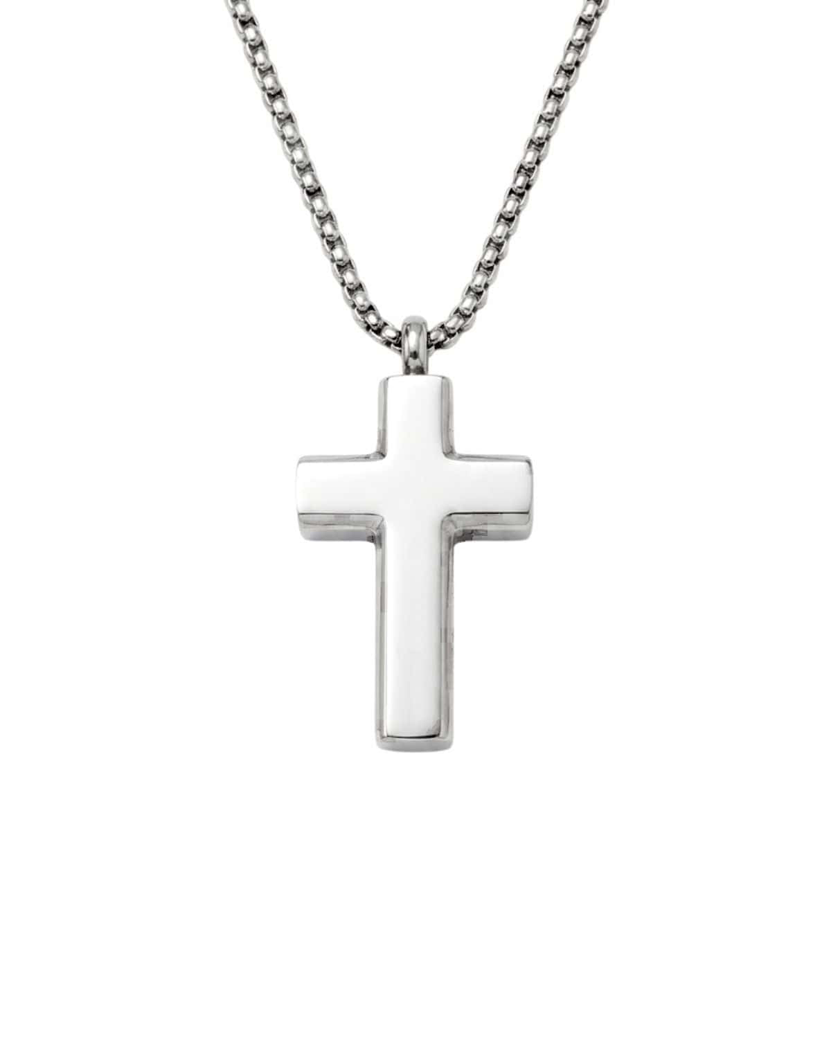 Cara Keepsakes Stainless Steel Stainless Steel Cross Pendant Urn