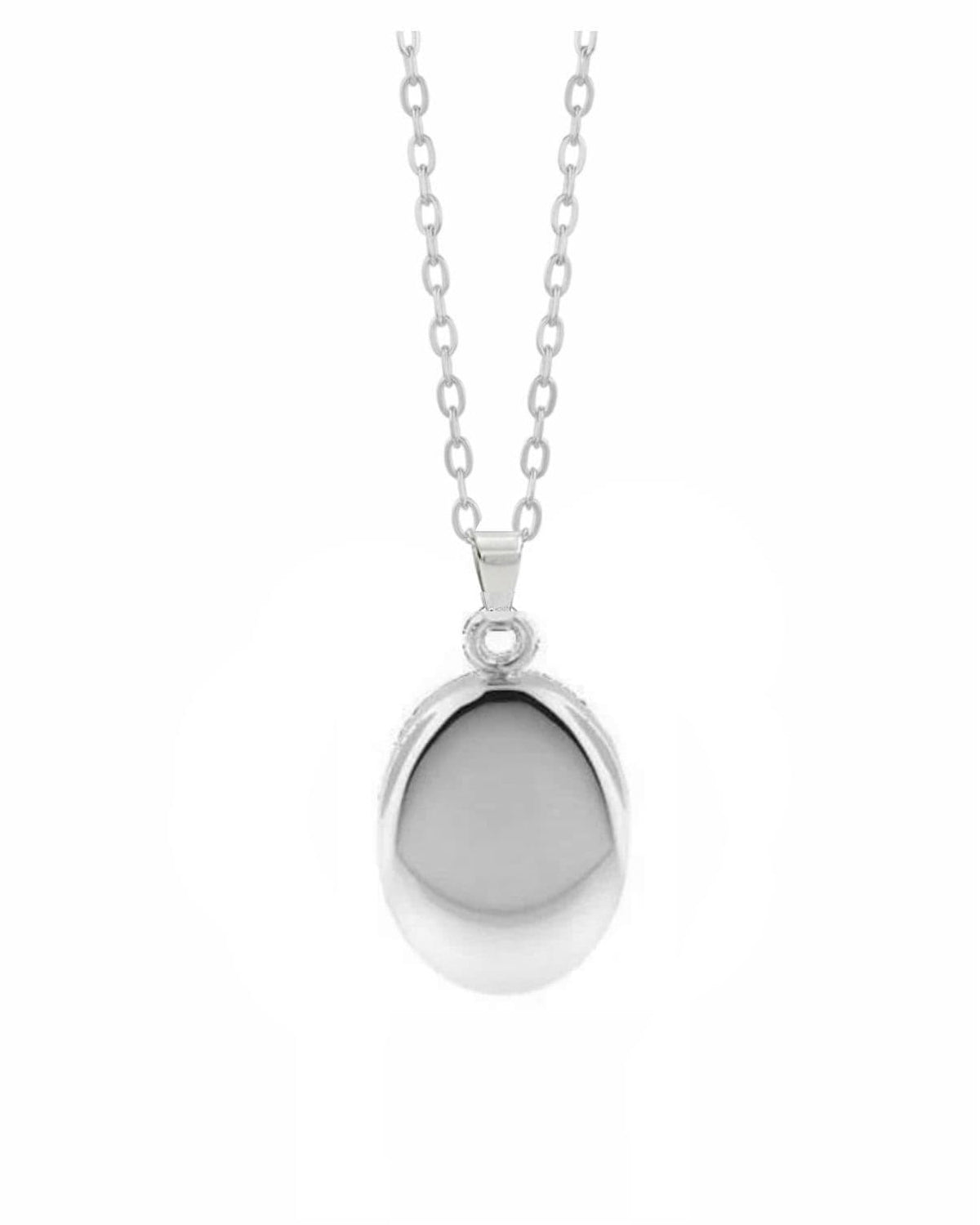 Cara Keepsakes Silver Pendant Urns Silver Oval Pendant Urn